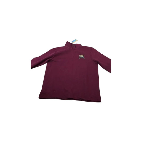 Cutter & Buck Men's M Burgundy Quarter Zip Pullover Sweater GP Logo - Picture 2 of 5